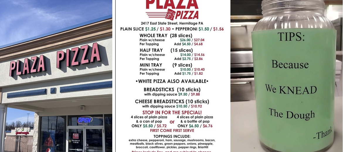 Plaza Pizza Menu