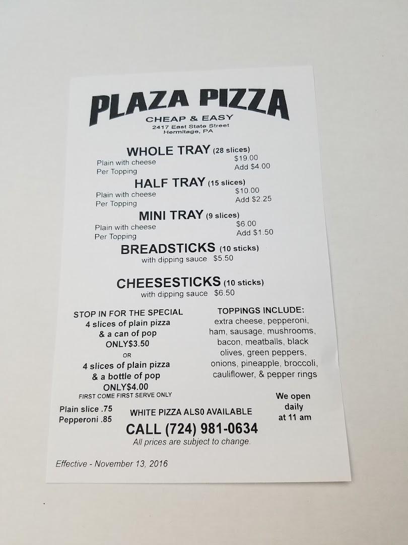 Plaza Pizza Menu image 7